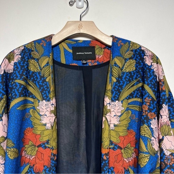 Jealous Tomato Floral Breezy Oversized Cardigan Blazer M/L NWOT - Picture 13 of 13